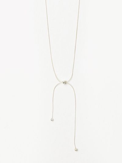 TOU [Silver 925] Ribbon Round Tie Necklace