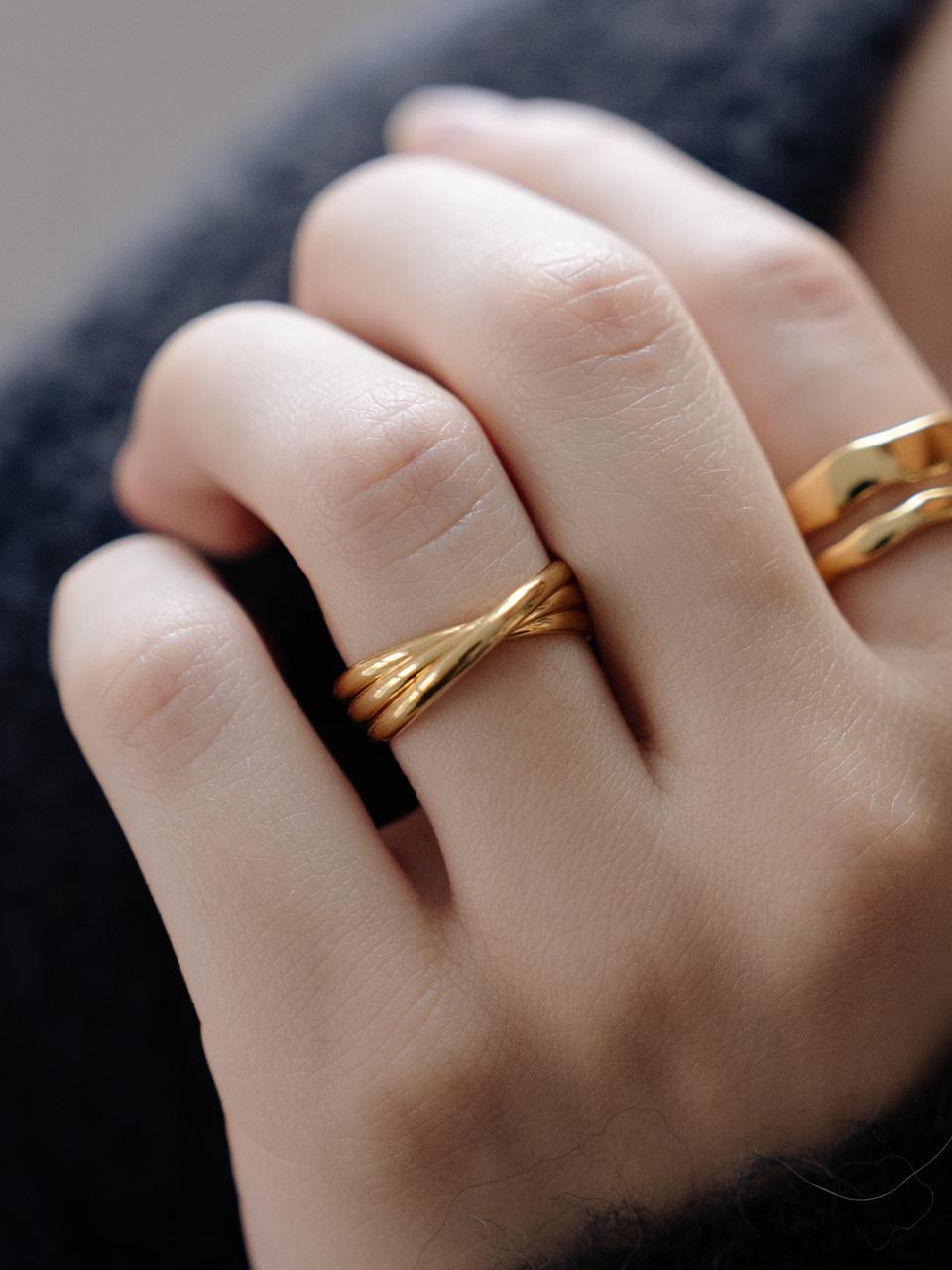 TOU TB025 Twist Line Open Ring