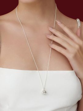 TOU WFN007 Ornament Metal Oval Necklace