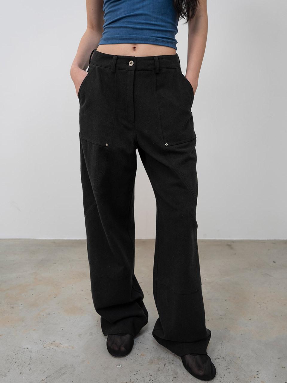 TOUVED Cotton Bio Carpenter Pants [Black]