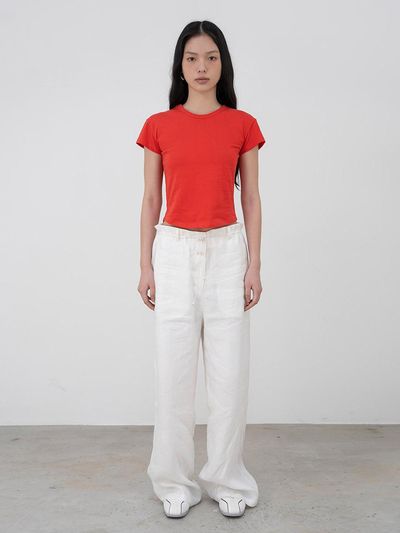 TOUVED Monde Linen String Pants [Ivory]
