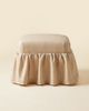 TOV Furniture TOV Furniture Gertrude Skirted Linen Upholstered Ottoman in Yellow at Urban Outfitters - 1