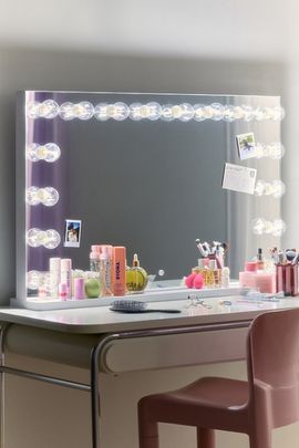 TOV Furniture TOV Furniture Lola Lighted Vanity Mirror in Silver at Urban Outfitters