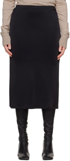 TOVE TOVE Black Flor Midi Skirt