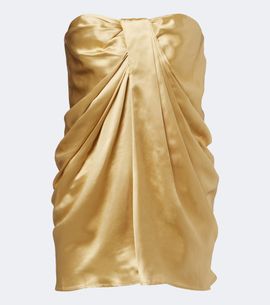 Tove Tove Eden gathered silk satin bustier top