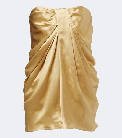 Tove Tove Eden gathered silk satin bustier top