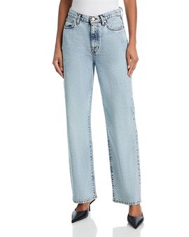 Tove Tove Sofie Relaxed Straight Leg Jeans in Blue