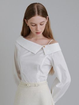 TOWAV MULE OFF SHOULDER BLOUSE [WHITE]