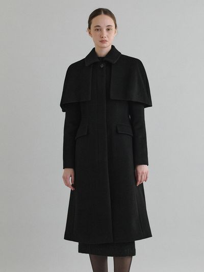 TOWAV Wool Cape Style Coat