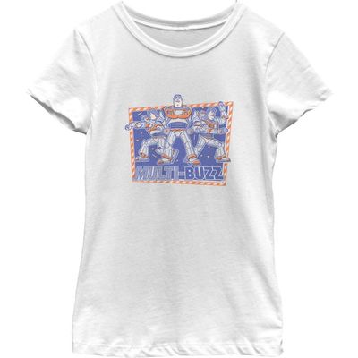 Toy Story 5 Toy Story 5 Girls' Multi Buzz Frame Graphic Short Sleeve T-Shirt