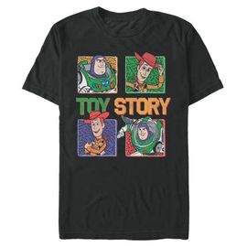 Toy Story Toy Story Men's Astronaut and Sheriff Portraits Short Sleeve Graphic T-Shirt
