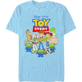 Toy Story Toy Story Men's Main Characters Logo Short Sleeve Graphic T-Shirt