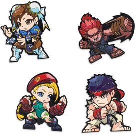 Toynk Street Fighter Characters 4-Piece Enamel Pin Set | Toynk Exclusive