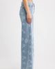 Tractr Tractr Floral Print Wide Leg Jeans - 3
