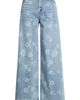 Tractr Tractr Floral Print Wide Leg Jeans - 5