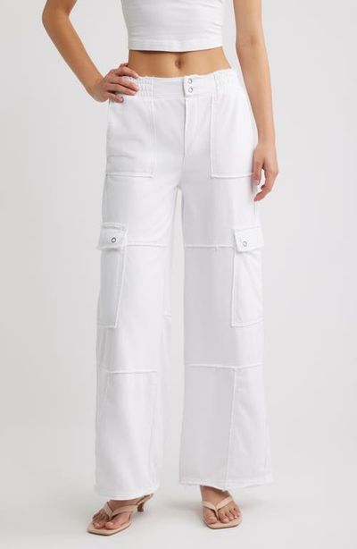 Tractr Tractr High Waist Wide Leg Cargo Jeans