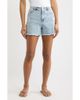 Tractr Tractr Imitation Pearl and Crystal Denim Cutoff Shorts - 1