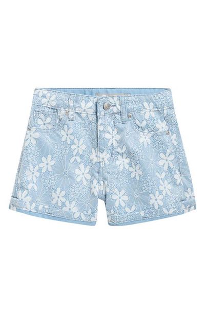 Tractr Tractr Kids' Bonded Lace Cotton Blend Denim Shorts