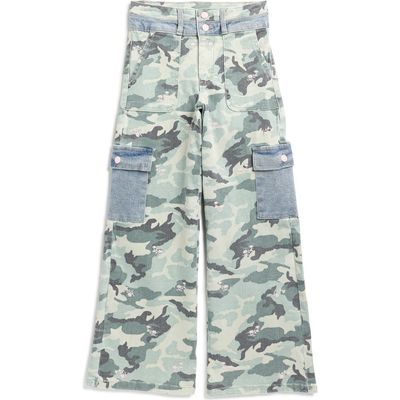 Tractr Tractr Kids' Camo Print Wide Leg Cargo Jeans