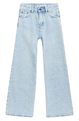 Tractr Tractr Kids' Chevron Wide Leg Jeans
