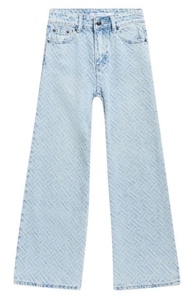 Tractr Tractr Kids' Chevron Wide Leg Jeans