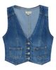 Tractr Tractr Kids' Crop Denim Vest - 1