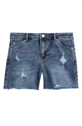 Tractr Tractr Kids' Distressed Stretch Denim Shorts