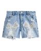 Tractr Tractr Kids' Faux Pearl & Sequin Bow Denim Cutoff Shorts - 1
