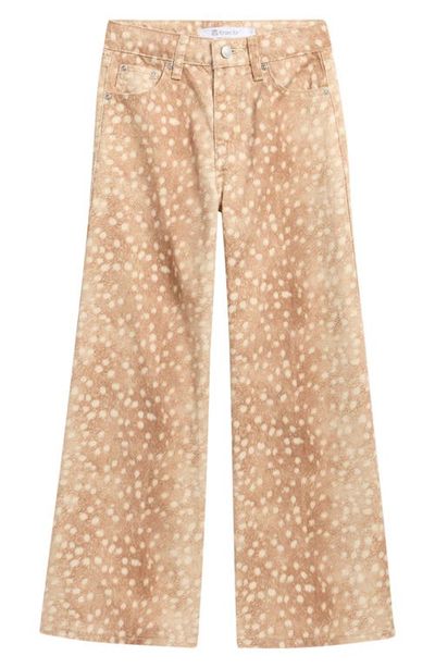 Tractr Tractr Kids' Fawn Print Wide Leg Jeans