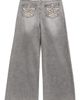 Tractr Tractr Kids' Leopard Star Pocket Wide Leg Jeans - 2