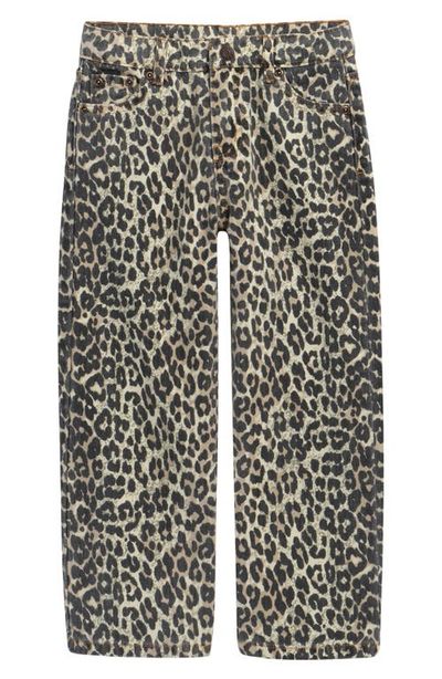 Tractr Tractr Kids' Leopard Wide Leg Jeans 