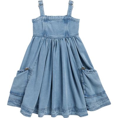Tractr Tractr Kids' Parachute Chambray Dress