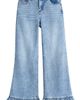 Tractr Tractr Kids' Ruffle Hem Wide Leg Jeans - 1