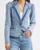Tractr Tractr Puff Shoulder Denim Blazer - 4