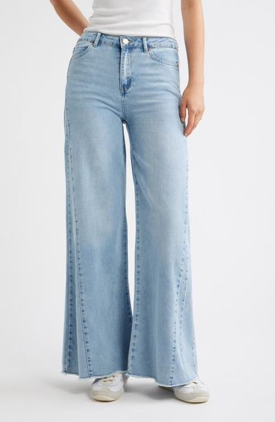Tractr Tractr Raw Hem Wide Leg Jeans