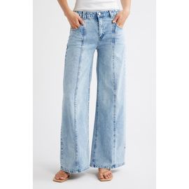 Tractr Tractr Seam Detail Wide Leg Jeans