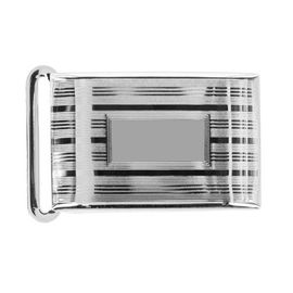 Trafalgar Trafalgar 25mm Engine Turned Engraved Compression Belt Buckle w Small Loop
