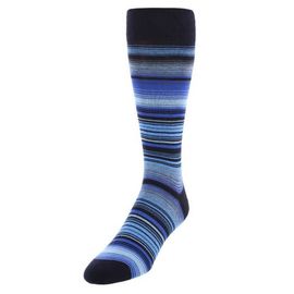 Trafalgar Trafalgar Aciano Micro Mulit-Stripe Mid-Calf Dress Socks
