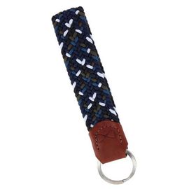 Trafalgar Trafalgar Augusta 25mm Leather & Braided Webbing Keychain