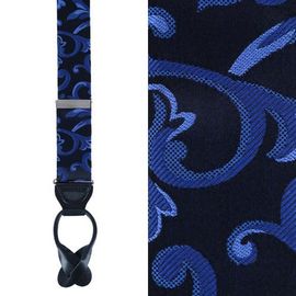 Trafalgar Trafalgar Big & Tall Christian The Romantic Brocade Silk Button End Suspenders (braces)