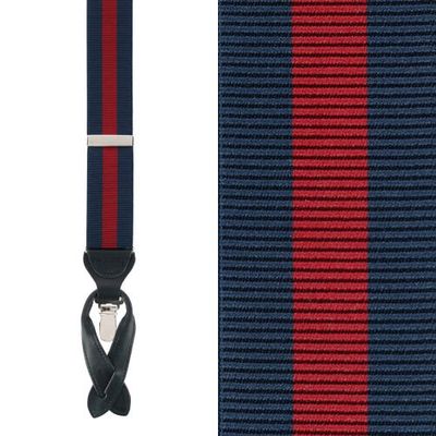 Trafalgar Trafalgar Big & Tall Oliver Stripe Convertible Suspenders (braces)