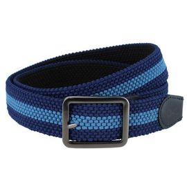 Trafalgar Trafalgar Big and Tall Arturo 35MM Black and Blue Striped Reversible Braided Casual Golf Belt