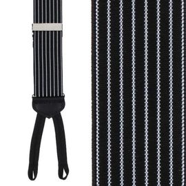 Trafalgar Trafalgar Big And Tall Voltaire Chalk Stripe Elastic Formal End Suspenders (braces)