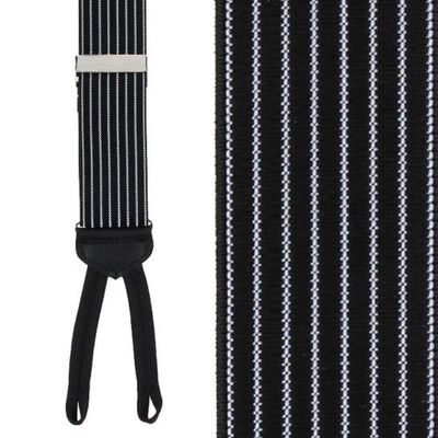 Trafalgar Trafalgar Big And Tall Voltaire Chalk Stripe Elastic Formal End Suspenders (braces)