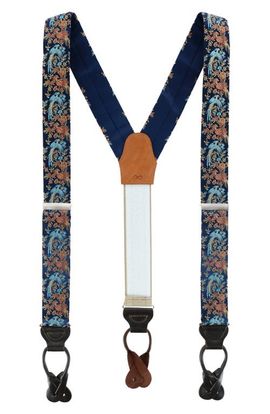 Trafalgar Trafalgar Birds Of Prosperity Silk Button End Suspenders (braces)