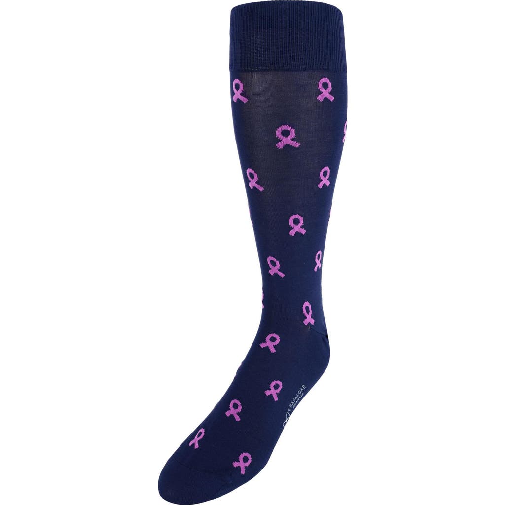 Trafalgar Trafalgar Breast Cancer Awareness Mid-Calf Mercerized Cotton Socks