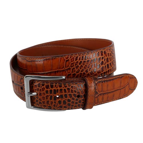 Trafalgar Trafalgar Chance 35mm Mock Mini-African Alligator Embossed Italian Leather Belt