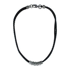 Trafalgar Trafalgar DaVinci Vegan Leather Metal Bead and Ring Necklace
