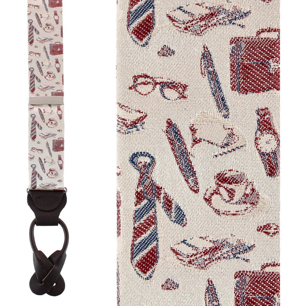 Trafalgar Trafalgar Day At The Office Novelty Silk Button End Suspenders