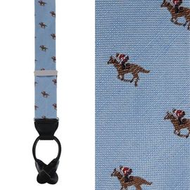 Trafalgar Trafalgar Down The Stretch Racehorse Linen Blend Button End Suspenders (braces)